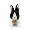 Rappa Plyšový králík bílo-černý sedící 16 cm ECO-FRIENDLY