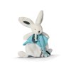 Doudou Dárková sada - Plyšový králíček s muchláčkem 25 cm modrá