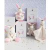 Doudou Dárková sada - Plyšový  růžový králíček hrající melodii 14 cm