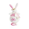 Doudou Dárková sada - Plyšový  růžový králíček hrající melodii 14 cm