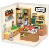 RoboTime 3D dřevěná skládačka Miniatura domečku Fascinující knihkupectví