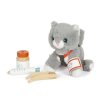 small foot Plyšová kočka s pečovatelskou sadou