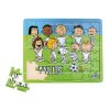 small foot Dřevěné puzzle Snoopy a fotbal