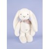 Doudou Plyšový králík XXL s šátkem bílý 50 cm