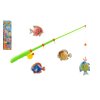 Hra ryby/rybář magnetická plast 4ks+prut plast 44cm  2 barvy na kartě
