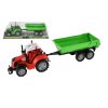 Traktor s vlekem a výklopkou plast 35cm 2 barvy na setrvačník v blistru