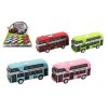 Autobus patrový kov/plast na zpětné natažení 9,5cm 4 barvy 12ks v boxu