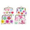 Peněženka dívčí plast/kov 9x8cm 4 barvy v sáčku