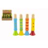 Píšťalka dřevěná barevná 12 cm 4 barvy 24ks v boxu 18m+