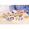 Vkládačka/Puzzle deskové obrysové zoo dřevo 30x21cm ve fólii 18m+