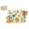 Vkládačka/Puzzle deskové obrysové zoo dřevo 30x21cm ve fólii 18m+