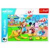 Minipuzzle 54 dílků Mickey Mouse Disney/ Den s přáteli 4 druhy v krabičce 9x6,5x4cm 40ks v boxu