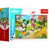 Minipuzzle 54 dílků Mickey Mouse Disney/ Den s přáteli 4 druhy v krabičce 9x6,5x4cm 40ks v boxu