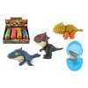Dinosaurus kousací ve vajíčku plast 10cm 4 barvy 12ks v boxu