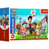 Minipuzzle 54 dílků Paw Patrol/Tlapková Patrola 4 druhy v krabičce 9x6x3cm 40ks v boxu