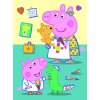 Minipuzzle miniMaxi 20 dílků Prasátko Peppa/Peppa Pig 4 druhy v krabičce 11x8cm 24ks v boxu