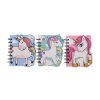Zápisník/blok jednorožec kroužkový 11x12,5cm 3 druhy v sáčku