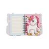 Zápisník/blok jednorožec kroužkový 11x12,5cm 3 druhy v sáčku
