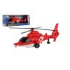 Vrtulník/Helikoptéra záchranné služby plast 22cm na zpětné natažení v krabičce 25x9x6,5cm