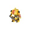 Transformer auto/robot plast 14cm žlutý na kartě 17x26x6cm