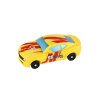 Transformer auto/robot plast 14cm žlutý na kartě 17x26x6cm