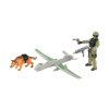 Vojenská sada plast dron, voják, pes s doplňky v krabici 23x14x4cm