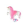 Jednorožec/kůň česací plast se sedlem s doplňky 3 barvy v sáčku 21x25x6cm