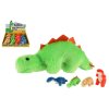 Zvířátko dinosaurus plyš 12-16cm 4 druhy 12ks v boxu 3m+