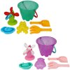 Sada na písek a k vodě plast kbelík, mlýnek s doplňky v síťce 20x19cm
