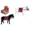 Kůň fliška se sedlem 14cm 2 barvy v plastové krabičce 14,5x12cm 12ks v boxu