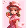 Diamantové malování - Jahodová panenka 25 x 30 cm