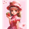 Diamantové malování - Jahodová panenka 25 x 30 cm