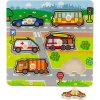 DŘEVO Baby vkládačka Moje první auta vkládací puzzle velké dílky pro miminko