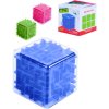 Hlavolam kostka 6 stran kuličkové bludiště krychle 3 barvy