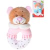 PLYŠ Baby chrastítko medvídek 13cm 2 barvy *PLYŠOVÉ HRAČKY*