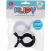 Klipy na kočárek černý + bílý set 2ks plast v sáčku