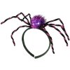 KARNEVAL Čelenka fialový pavouk Halloween dekorace