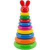 Pyramida s kroužky navlékací baby věžička barevná 2 druhy plast
