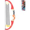 Luk 57cm + 3 soft šípy s přísavkami dětská sada plast na kartě