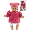 HAMIRO Panenka miminko 30cm měkké tělo puntíkované šatičky s šátkem