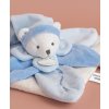 Doudou Dárková sada - plyšový muchláček modrý medvídek 24 cm