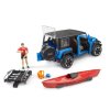 Bruder Jeep Wrangler Rubicon s kajakem a figurkou 1:16