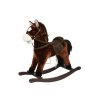 Kůň houpací hnědý plyš výška 71cm nosnost 50kg v krabici 62x56x19cm