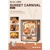 RoboTime 3D dřevěná skládačka hrací skříňky Karneval při západu slunce
