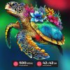 EscapeWelt Dřevěné puzzle Želva 500 dílků