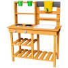 2Kids Toys Dřevěná zahradní kuchyňka s dřezem