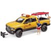 BRUDER 02506 Auto RAM 2500 Power Wagon pobřežní stráž na baterie Světlo Zvuk