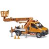 BRUDER 02679 Auto MB Sprinter s montážní plošinou model na baterie Světlo Zvuk
