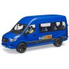 BRUDER 02681 Auto MB Sprinter mikrobus set s figurkou model 1:16 plast