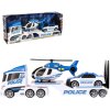 Teamsterz policejní tahač set s autem a vrtulníkem na baterie plast Světlo Zvuk